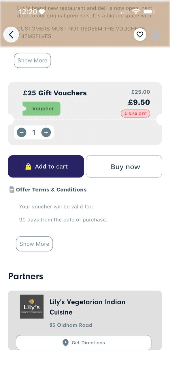 Confidentials App — Deal details & terms