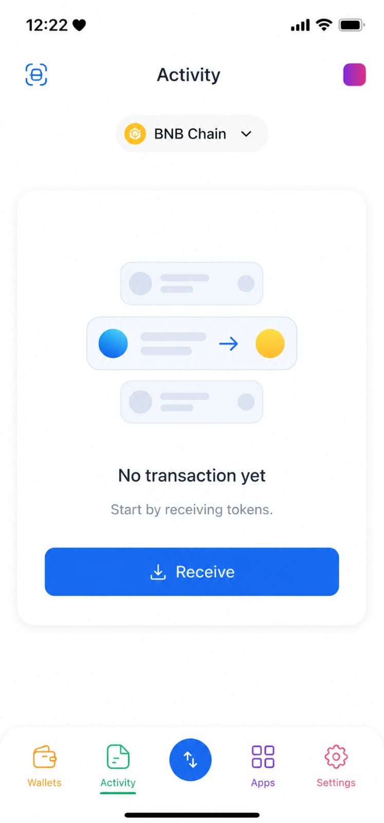 Token swap interface